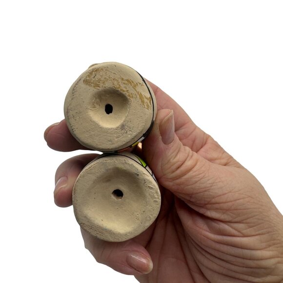 Southwest Style Ceramic Salt & Pepper Shakers With Colorful Geometric Pattern - Picture 4 of 5